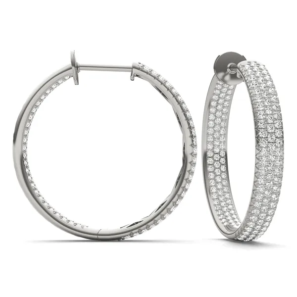 Stardust Three Row Hoop Earrings
