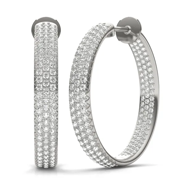 Stardust Three Row Hoop Earrings