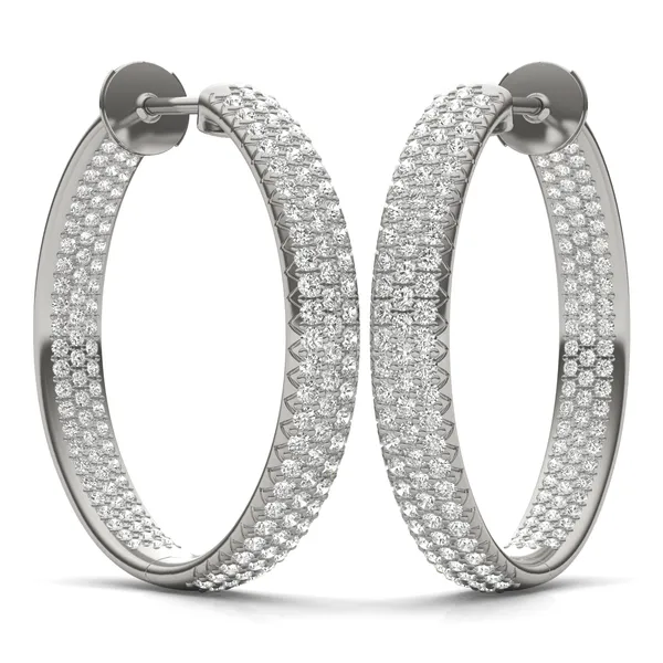 Stardust Three Row Hoop Earrings
