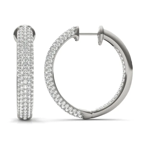 Pavé Tube Hoop Earrings (4 ct. tw.)
