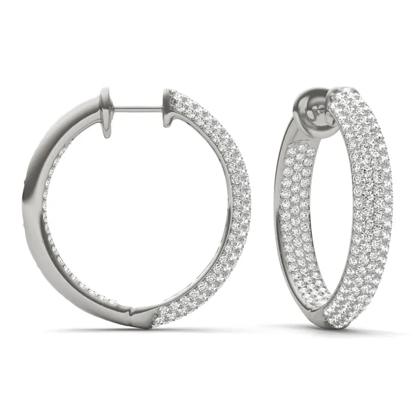Pavé Tube Hoop Earrings (4 ct. tw.)