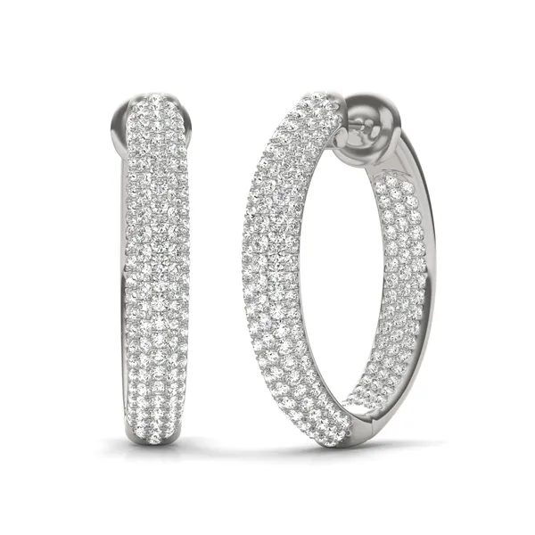 Pavé Tube Hoop Earrings (4 ct. tw.)