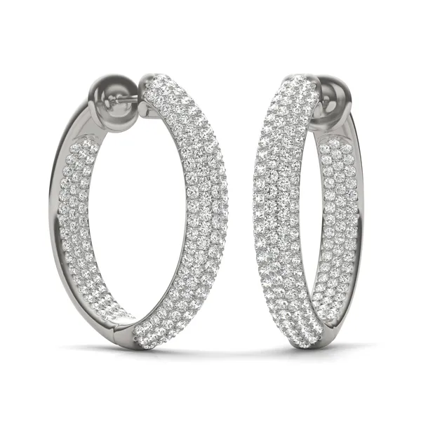 Pavé Tube Hoop Earrings (4 ct. tw.)