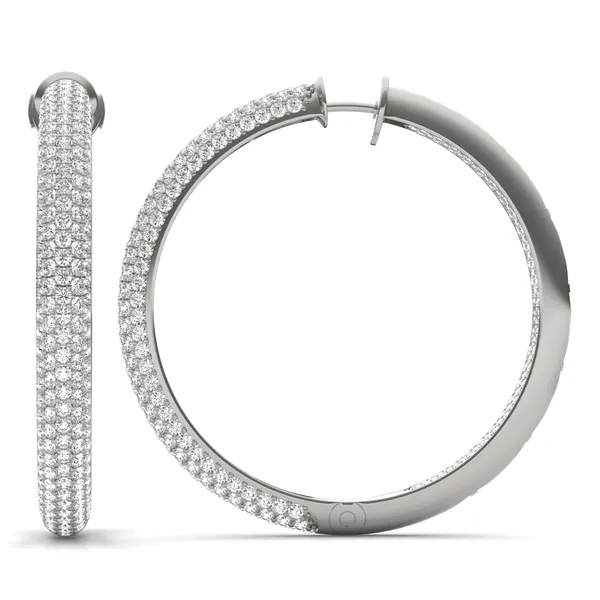 Pavé Tube Hoop Earrings (5 1/5 ct. tw.)