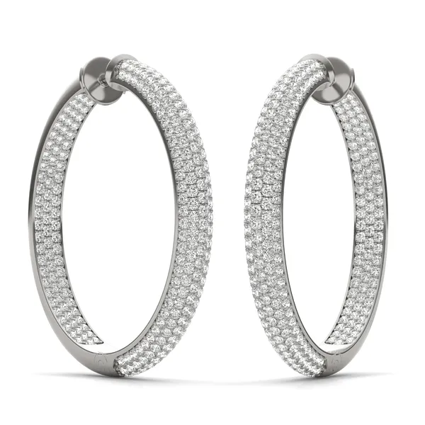 Pavé Tube Hoop Earrings (5 1/5 ct. tw.)