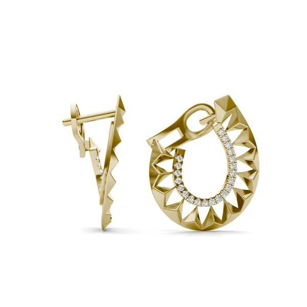 Solo Teardrop Ouro Hoop Earrings