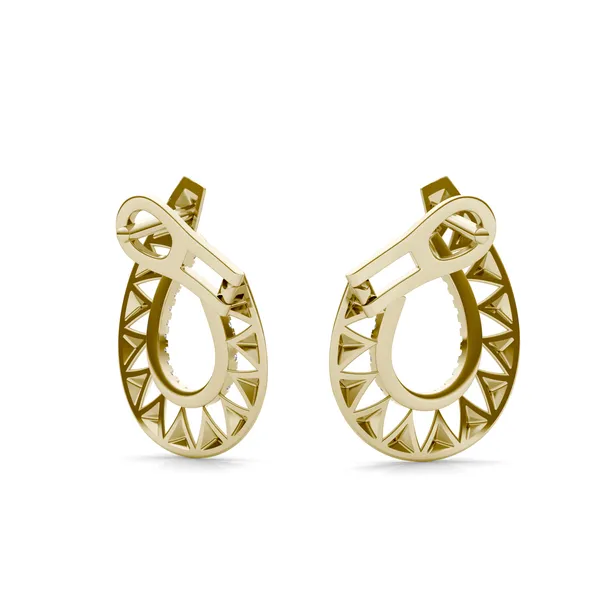 Solo Teardrop Ouro Hoop Earrings