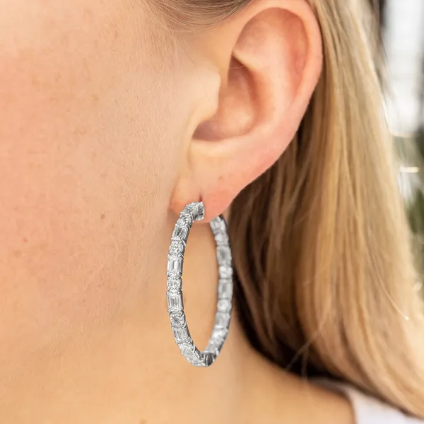 Couture Side By Side Hoop Earrings