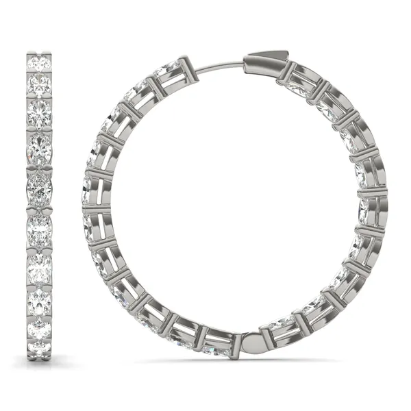 Oval Couture Inside Out Basket Hoop Earrings