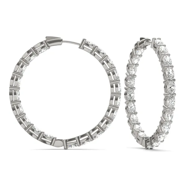 Oval Couture Inside Out Basket Hoop Earrings