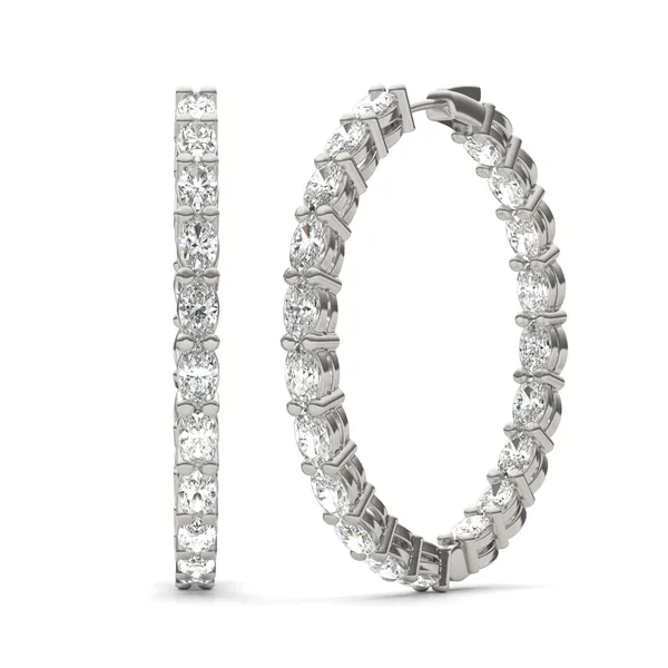 Oval Couture Inside Out Basket Hoop Earrings