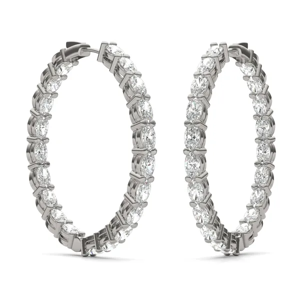 Oval Couture Inside Out Basket Hoop Earrings