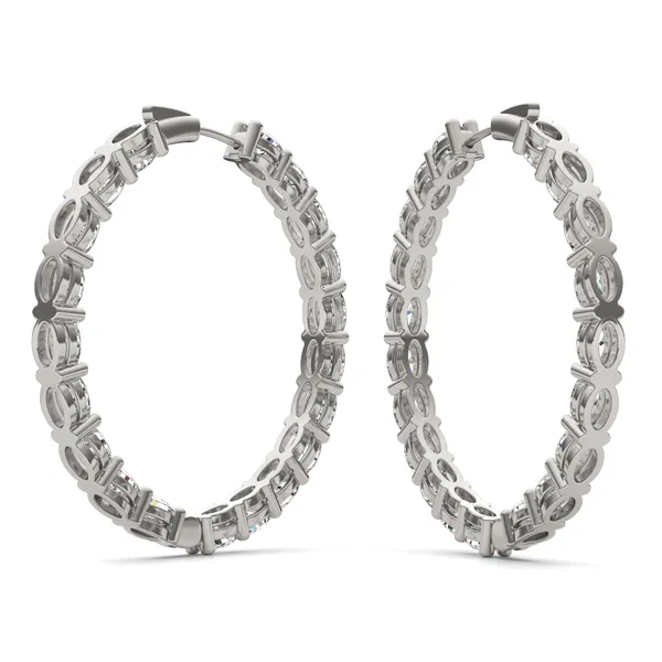 Oval Couture Inside Out Basket Hoop Earrings