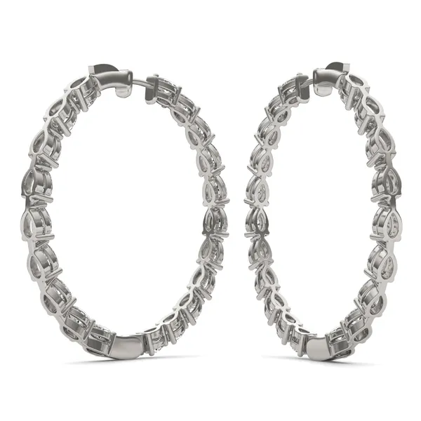 Pear Couture Inside Out Basket Hoop Earrings