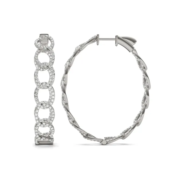 Couture Chain Hoop Earrings