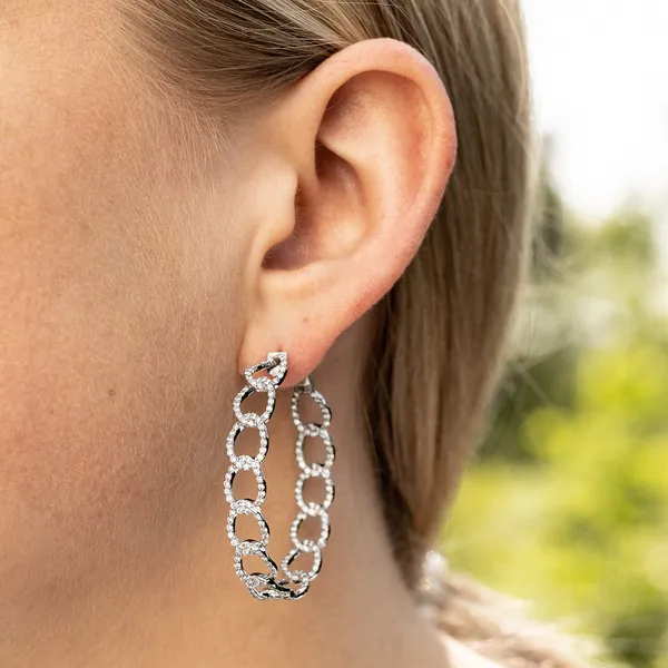 Couture Chain Hoop Earrings
