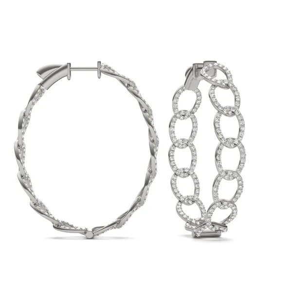 Couture Chain Hoop Earrings