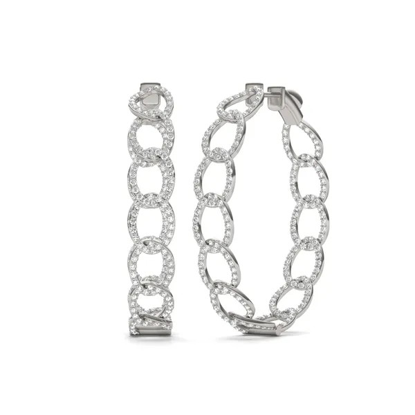 Couture Chain Hoop Earrings