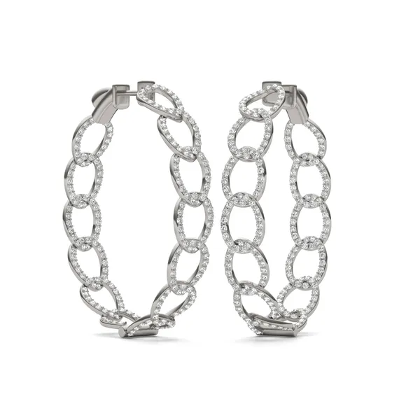 Couture Chain Hoop Earrings