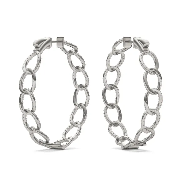 Couture Chain Hoop Earrings