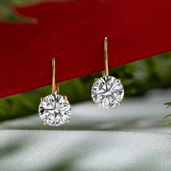 Round Brilliant Zoe Drop Earrings