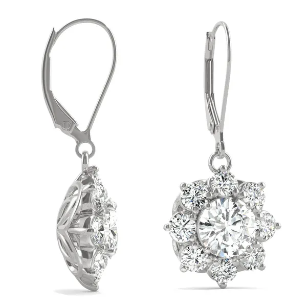 Signature Cluster Halo Drop Earrings