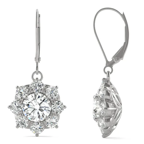 Signature Cluster Halo Drop Earrings