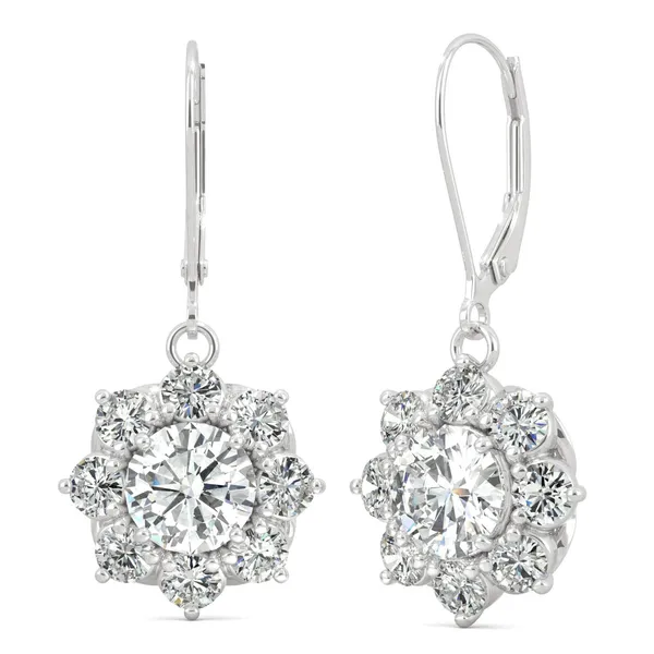 Signature Cluster Halo Drop Earrings