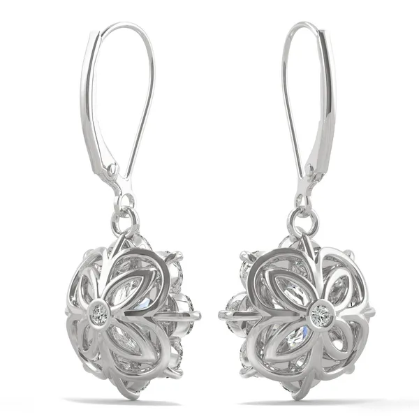Signature Cluster Halo Drop Earrings