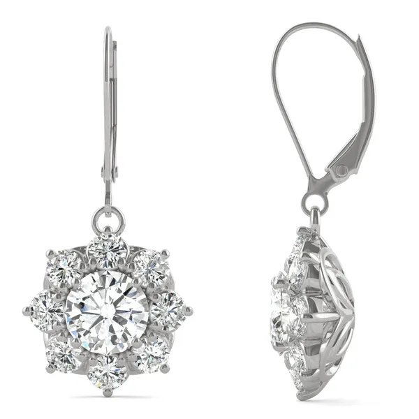 Signature Cluster Halo Drop Earrings