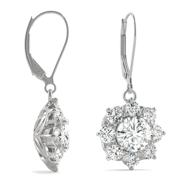 Signature Cluster Halo Drop Earrings