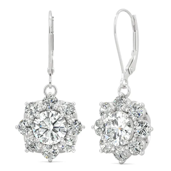 Signature Cluster Halo Drop Earrings