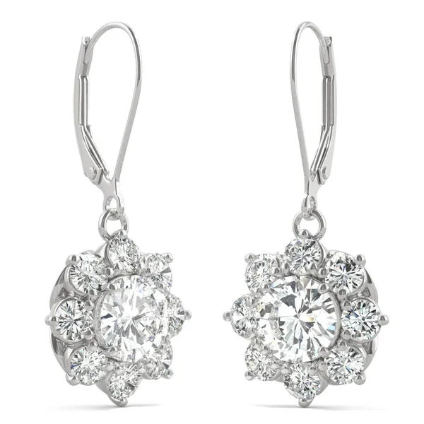Signature Cluster Halo Drop Earrings