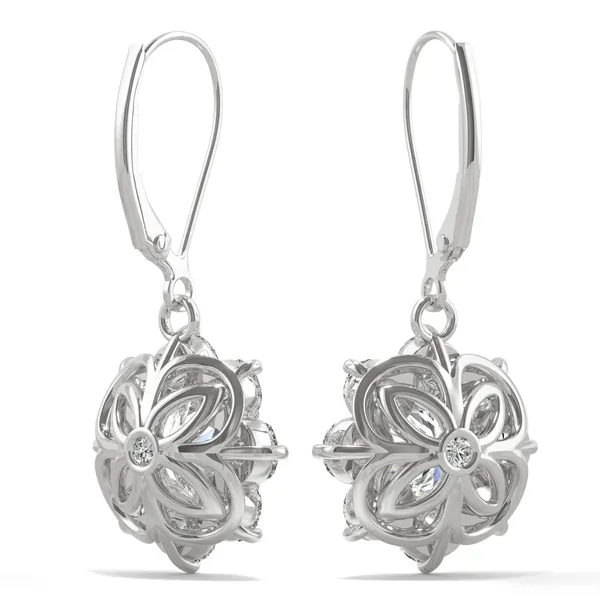 Signature Cluster Halo Drop Earrings