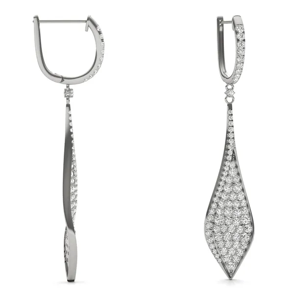 Deco Pavé Drop Earrings