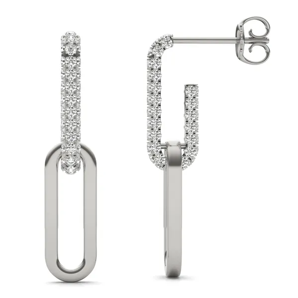 Pavé Paperclip Drop Earrings (5/8 ct. tw.)