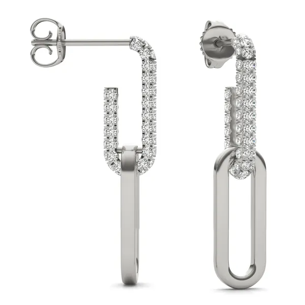 Pavé Paperclip Drop Earrings (5/8 ct. tw.)