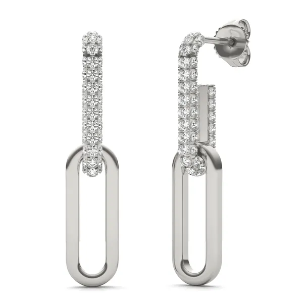Pavé Paperclip Drop Earrings (5/8 ct. tw.)