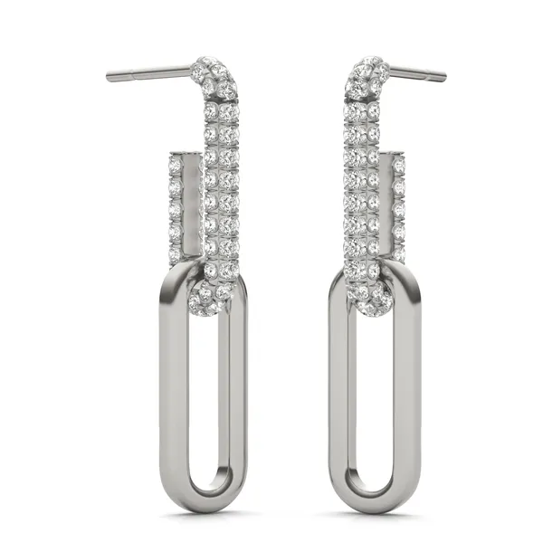Pavé Paperclip Drop Earrings (5/8 ct. tw.)