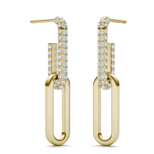 Pavé Paperclip Drop Earrings (5/8 ct. tw.)