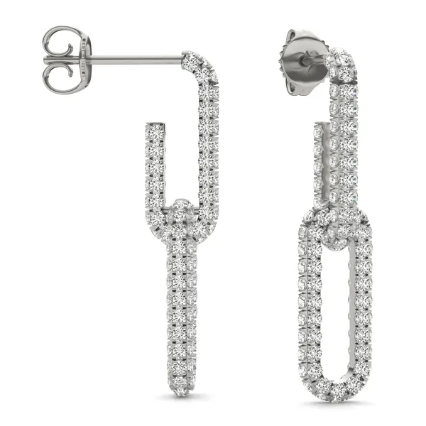 Pavé Paperclip Drop Earrings (1 1/3 ct. tw.)