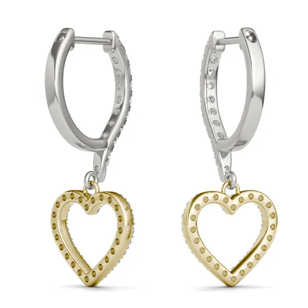 Heart Accented Drop Earrings