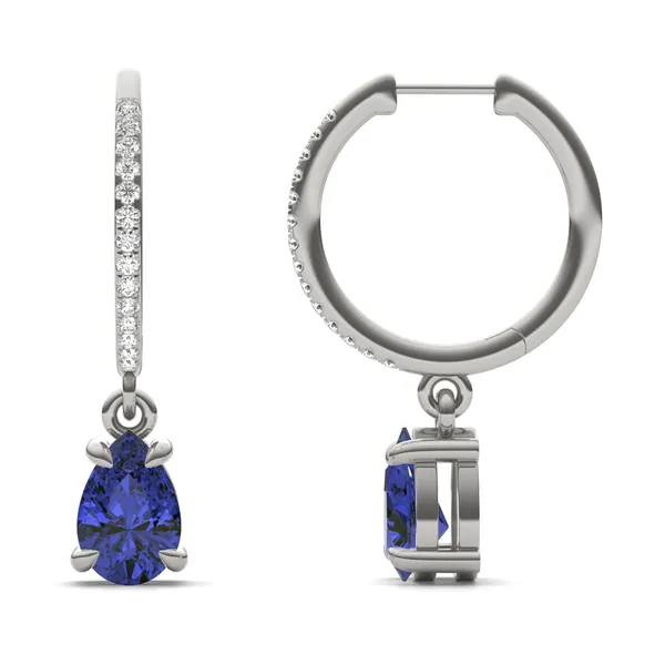 Sapphire Huggie Drop Earrings