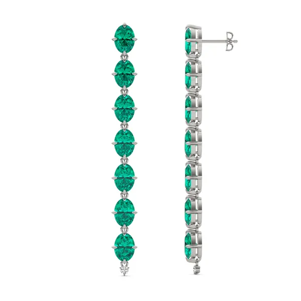 Emerald Lyon Drop Earrings