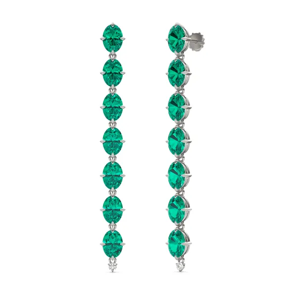 Emerald Lyon Drop Earrings