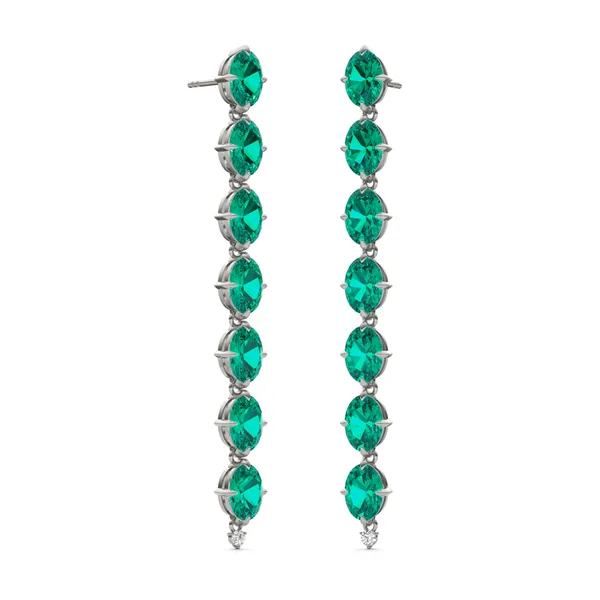 Emerald Lyon Drop Earrings