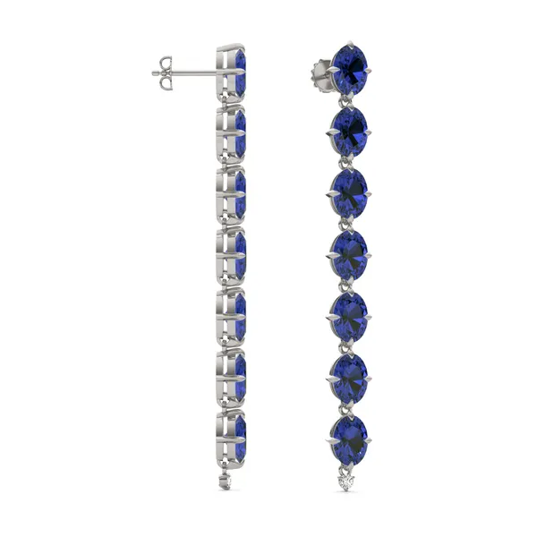 Sapphire Lyon Drop Earrings