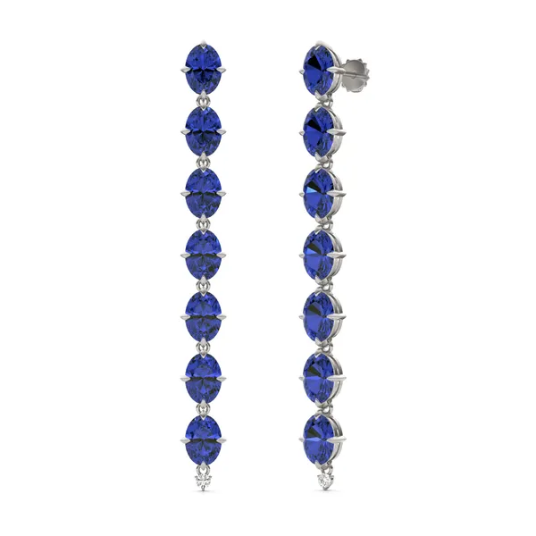 Sapphire Lyon Drop Earrings