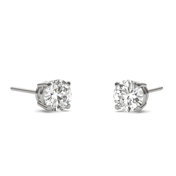Round Brilliant Four-Prong Basket Stud