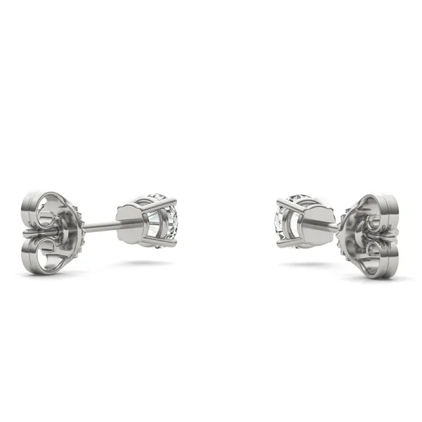 Round Brilliant Four-Prong Basket Stud
